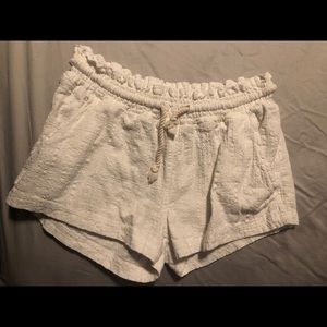 White summer shorts